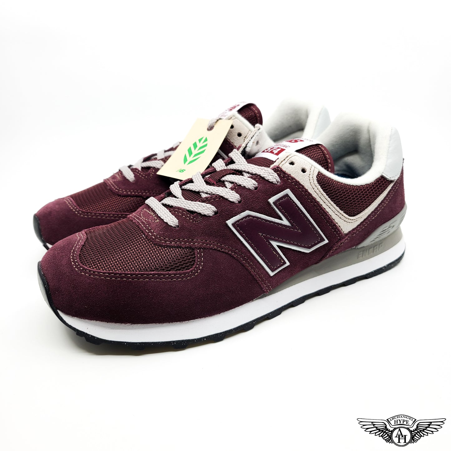 New Balance 574 Burgandy White 2022
