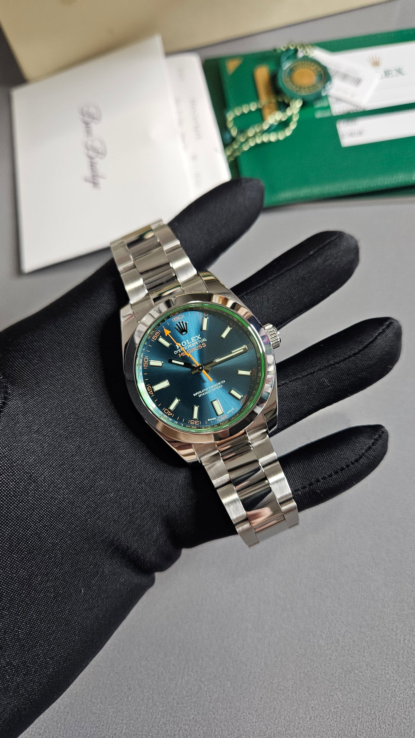 Rolex Milgauss Z-Blue | B&P 2019 | Ref. 116400GV