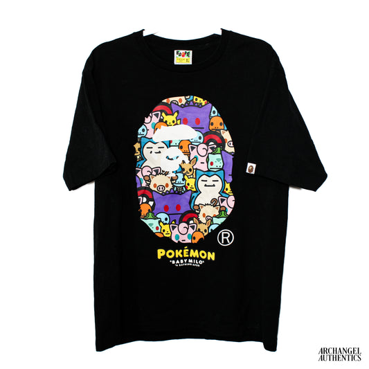 BAPE Pokemon Baby Milo Ape Head #11 Tee Black Black