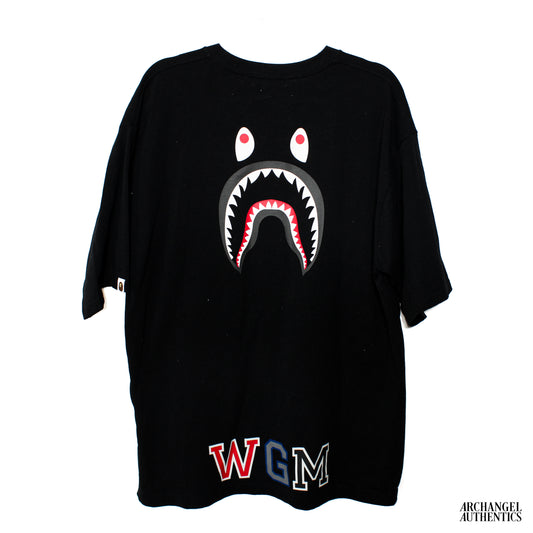 Bape Busy Shark Relaxed Fit Heavy Weight Tee Black Black