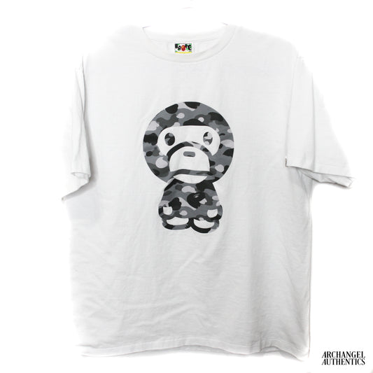 Bape Color Camo Big Baby Milo Tee White/Grey White/Grey