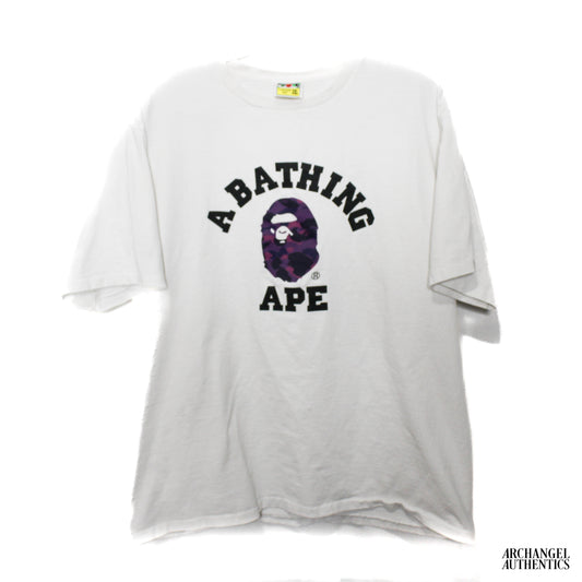 Bape Color Camo College Tee White/Purple White/Purple