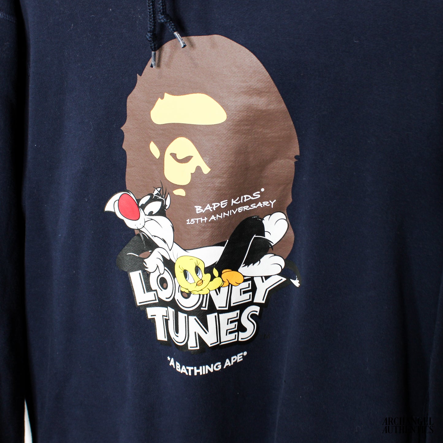 Bape x Looney Tunes Ape Head Pullover Hoodie Navy