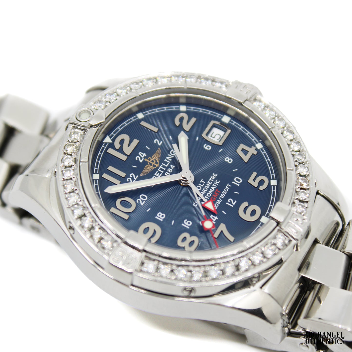 Breitling Colt GMT Automatic | Blue Dial | Ref. A32350 | 40mm | Custom Diamond Bezel