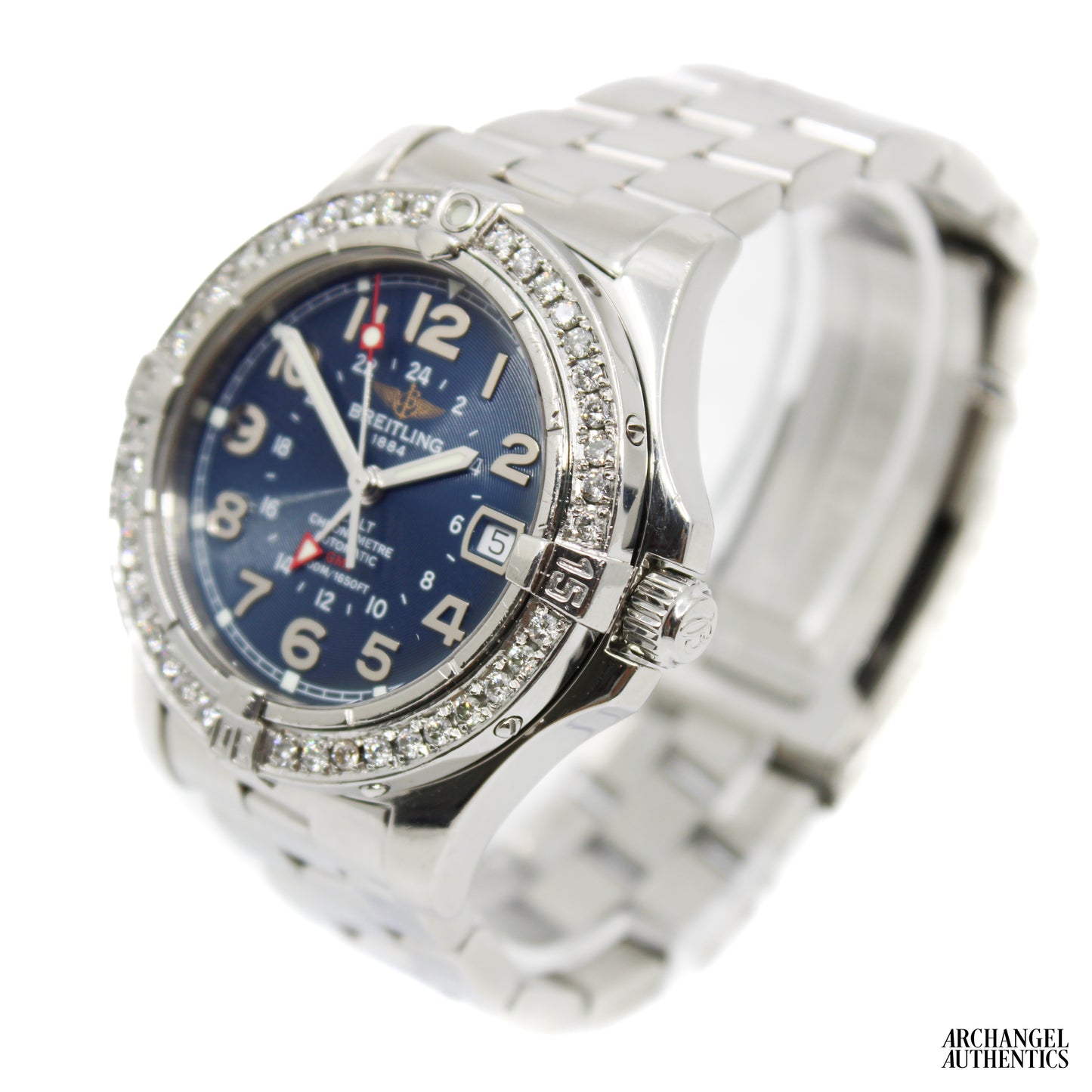 Breitling Colt GMT Automatic | Blue Dial | Ref. A32350 | 40mm | Custom Diamond Bezel