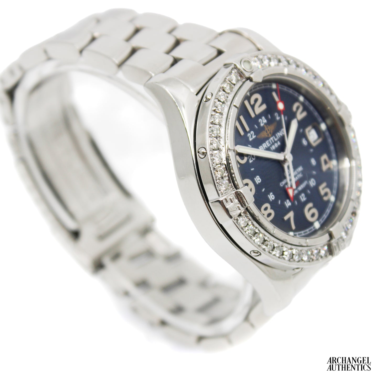 Breitling Colt GMT Automatic | Blue Dial | Ref. A32350 | 40mm | Custom Diamond Bezel