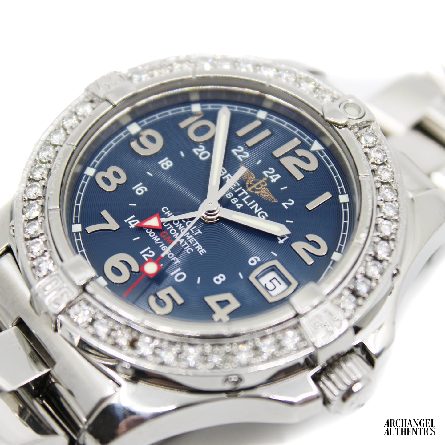 Breitling Colt GMT Automatic | Blue Dial | Ref. A32350 | 40mm | Custom Diamond Bezel