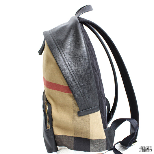 Burberry House Check Abbeydale Backpack Canvas & Leather