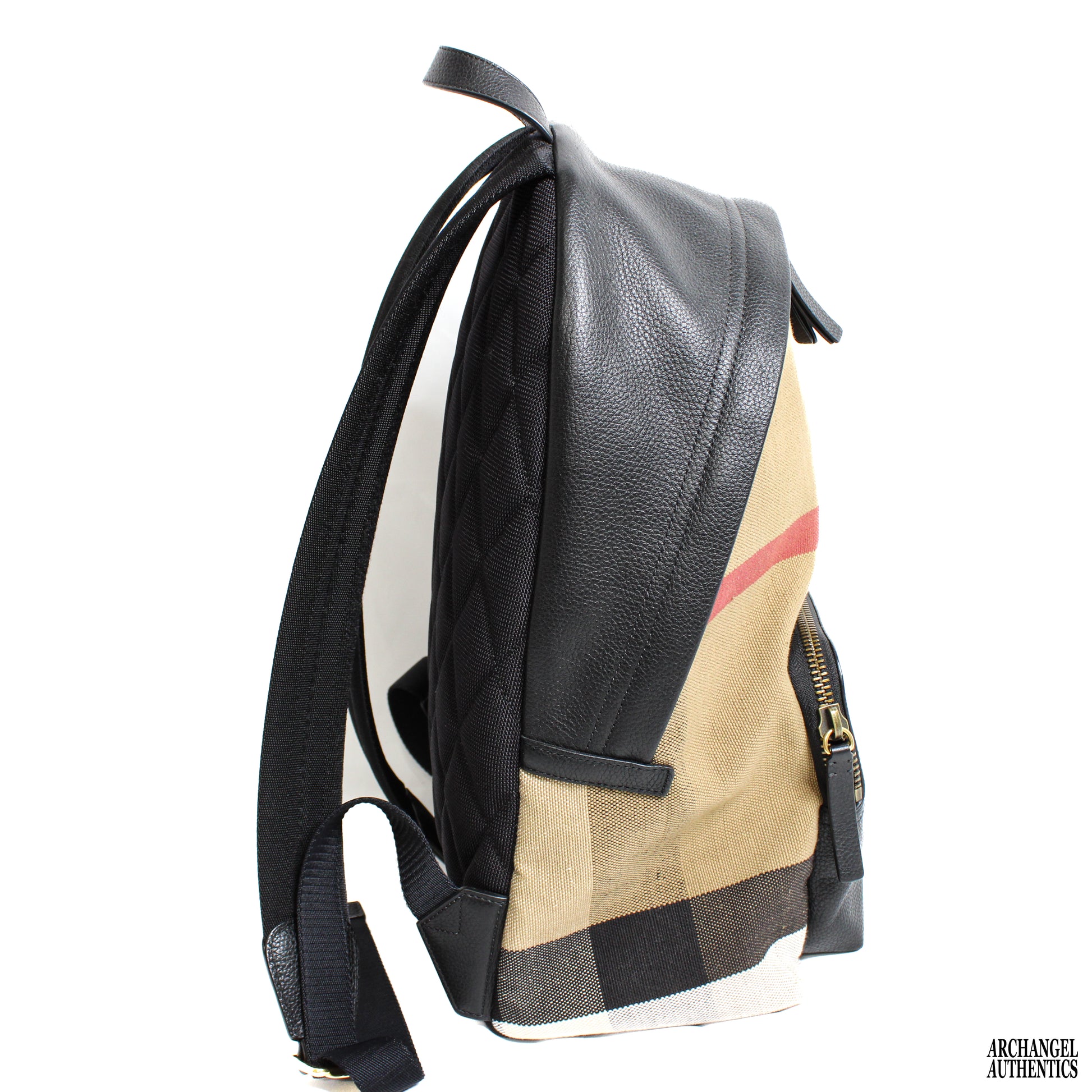 Burberry House Check Abbeydale Backpack Canvas & Leather – archangelauthentics Burberry House Check Abbeydale Backpack Canvas & Leather – archangelauthentics