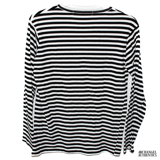 COMME DES GARÇONS PLAY Black & White Heart Long Sleeve T-Shirt