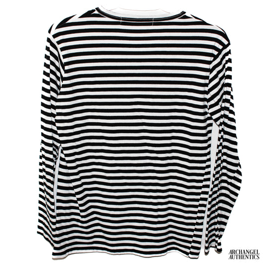 COMME DES GARÇONS PLAY Black & White Heart Long Sleeve T-Shirt