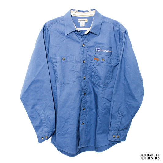 Carhartt Long-Sleece Button-Up Work Shirt  Blue