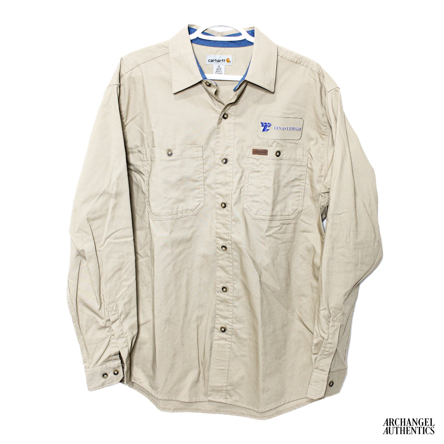 Carhartt Long-Sleeve Button-Up Work Shirt Tan