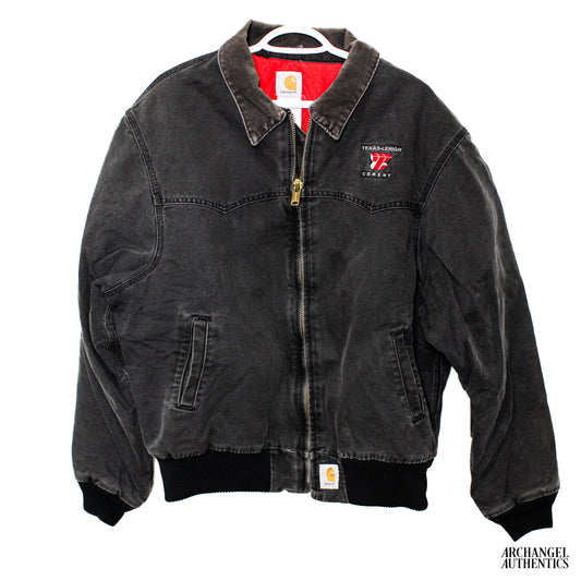 Carhartt Red Lined Bomber Jacket Corduroy Collar J13 BLK Black