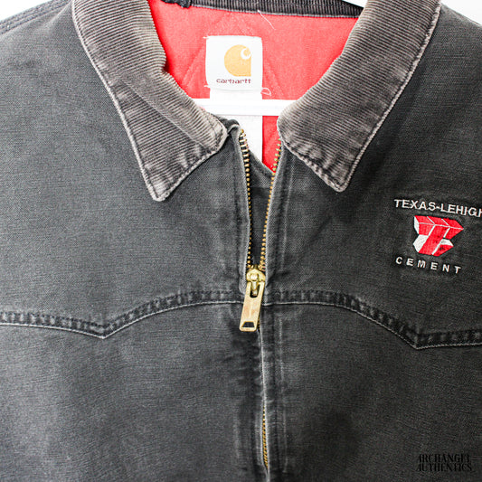 Carhartt Red Lined Bomber Jacket Corduroy Collar J13 BLK Black