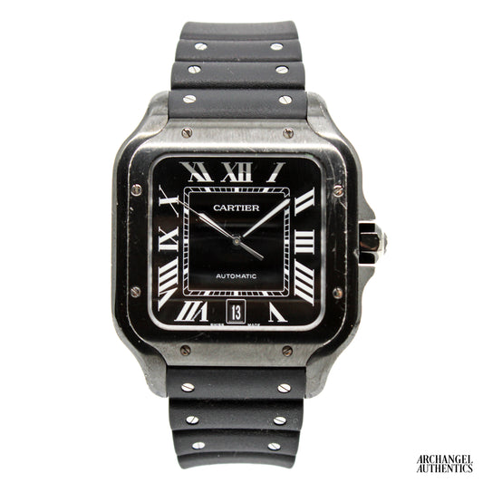 Cartier Santos de Cartier | Large Black DLC | WSSA0039