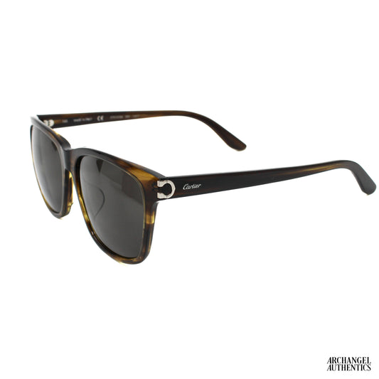 Cartier Square Sunglasses Havana/Havana/Grey (CT0131SA-30003117-004)