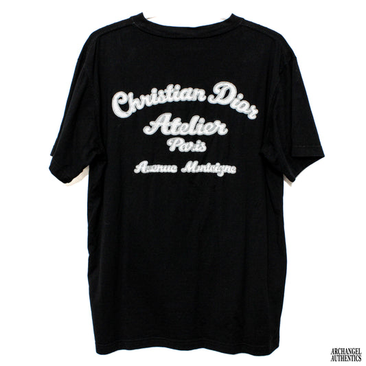 Camiseta Christian Dior Atelier Relaxed Fit Negra