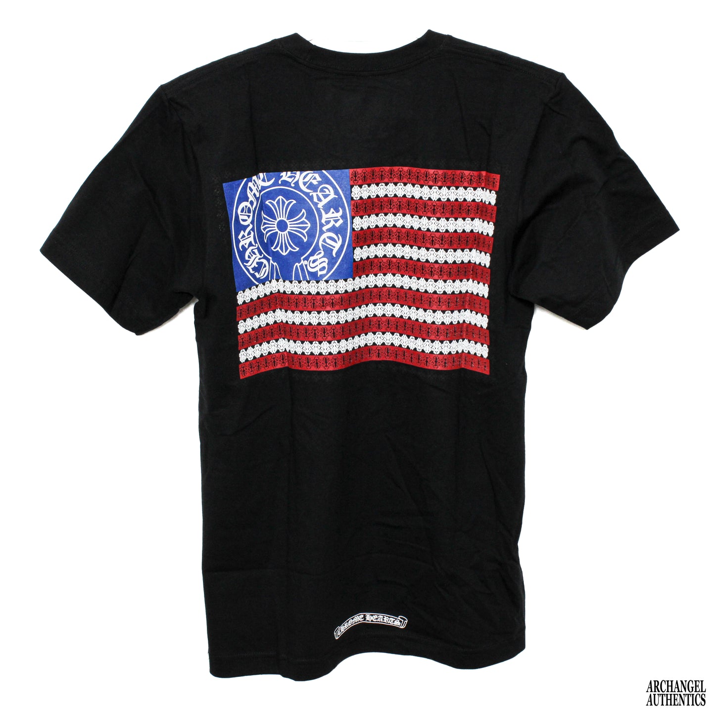 Camiseta con daga de la bandera americana de Chrome Hearts