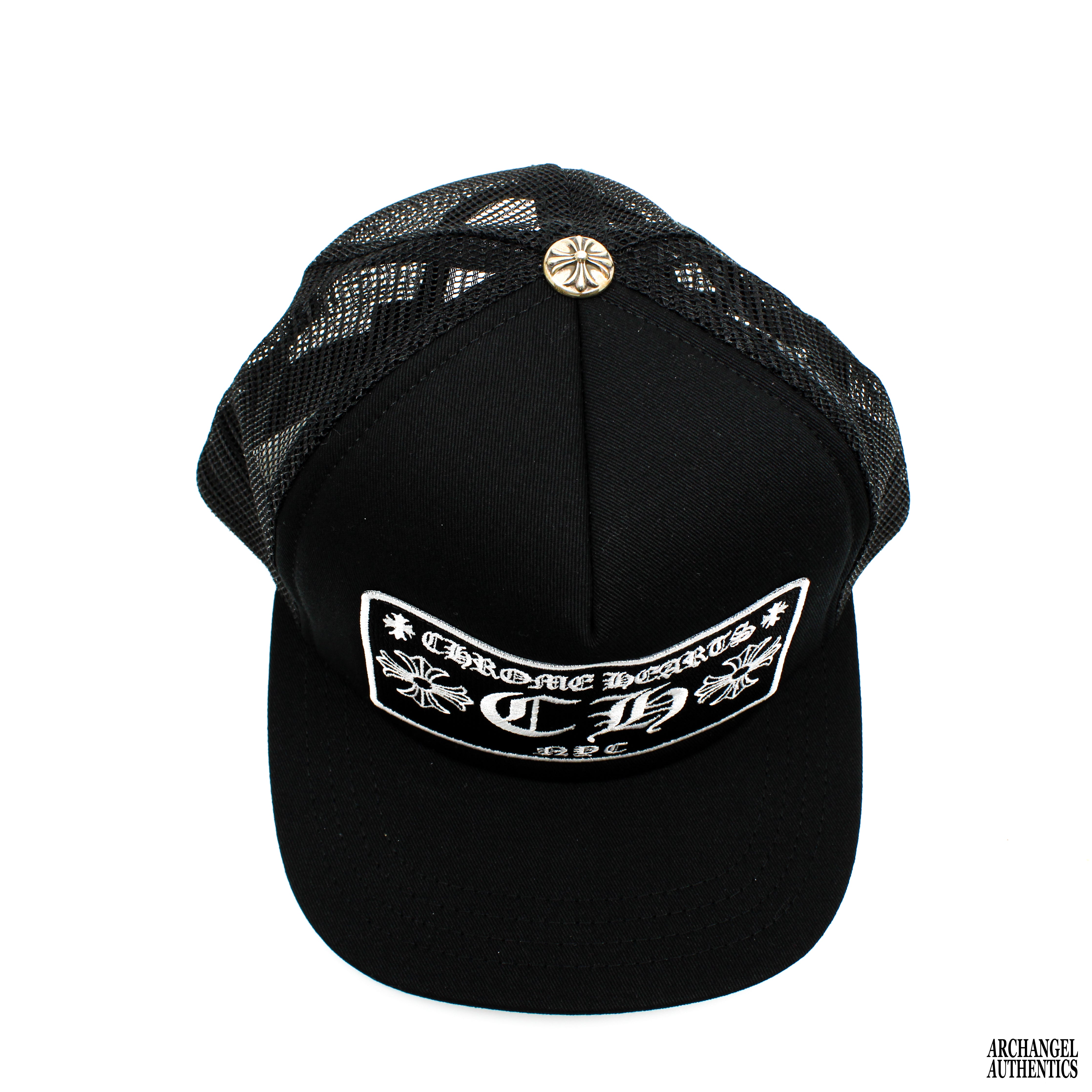 Casquette Trucker CHROME HEARTS New York City - Noire à Motif Cœur, Neuf Avec étiquettes