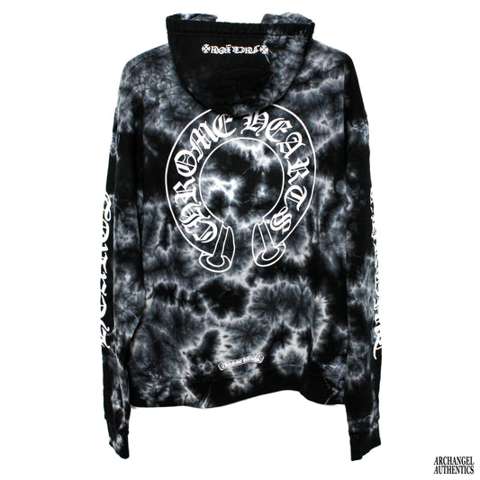 Chrome Hearts Horseshoe Hoodie Black Tie Dye