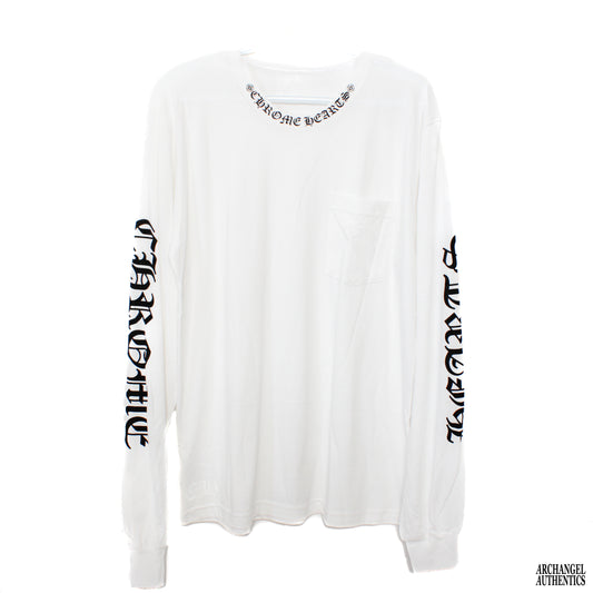 Chrome Hearts Neck Logo LS Tee White