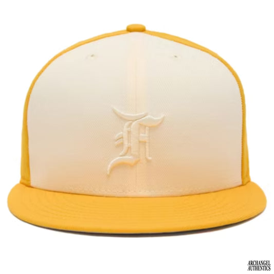 Fear of God Essentials New Era 59Fifty Fitted Hat White/Gold
