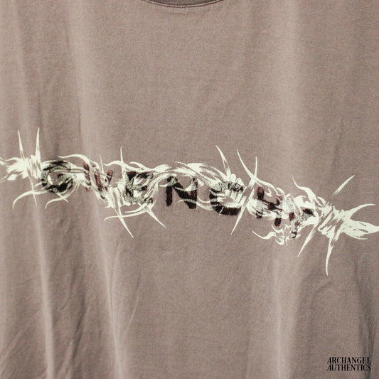 Givenchy Barbed Wire Vintage Oversized T-Shirt Brown