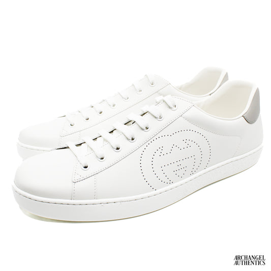 Gucci Ace Perforated Interlocking G White