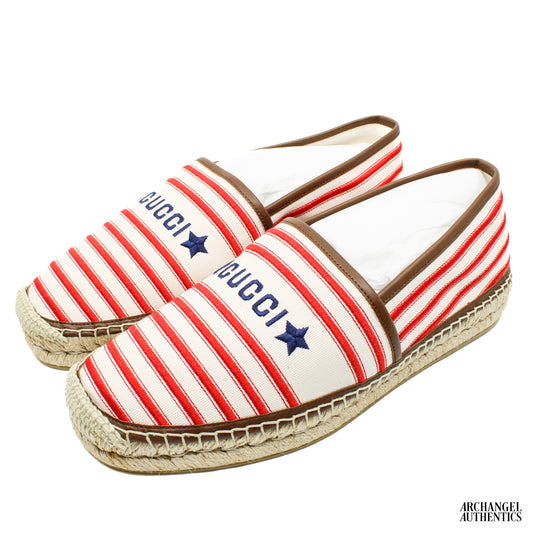 Gucci Alejandro Logo Stripe Espadrille
