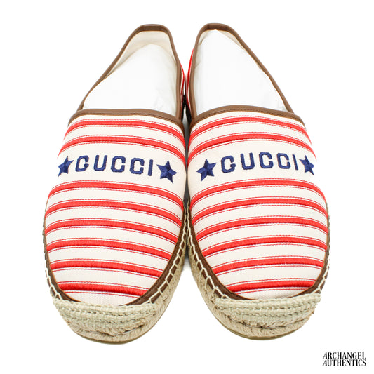 Gucci Alejandro Logo Stripe Espadrille