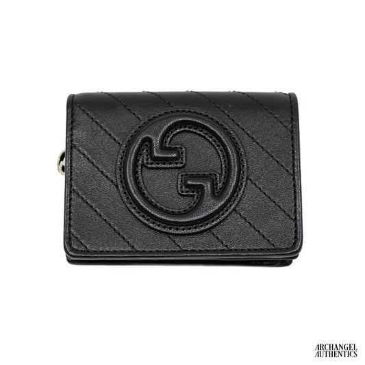 Gucci Blondie Card Case Wallet Black | 760317 AACP7 1000