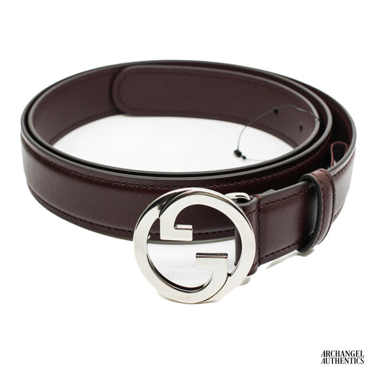 Gucci Blondie Interlocking G Belt Dark Red/ Bordeaux | 734771 US10N 6039
