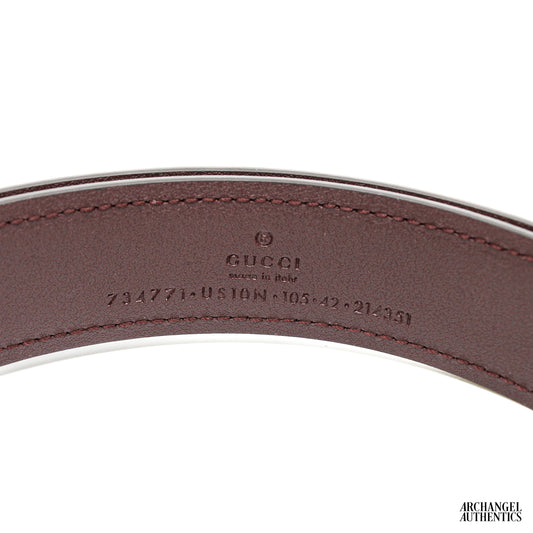 Gucci Blondie Interlocking G Belt Dark Red/ Bordeaux | 734771 US10N 6039