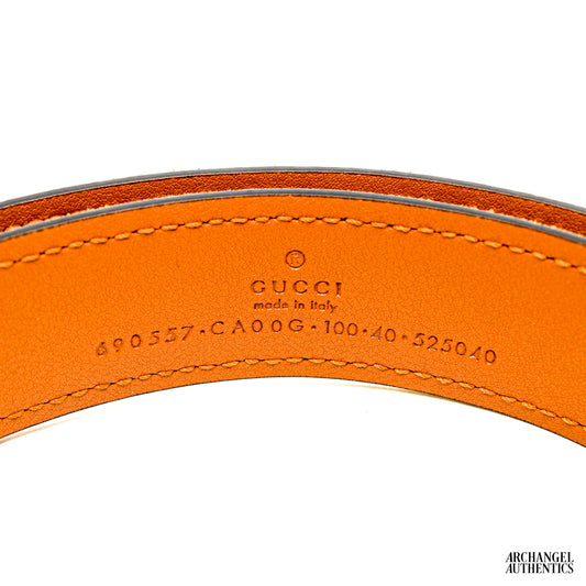 Gucci Blondie Interlocking G Belt Suede Cognac  | 690557 CA00G 8351