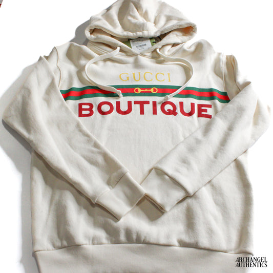 Gucci Boutique Print Sweatshirt Hoodie 'Natural/Multicolor' | 615061 XJCKX 9230