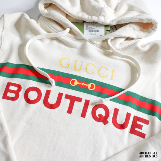 Gucci Boutique Print Sweatshirt Hoodie 'Natural/Multicolor' | 615061 XJCKX 9230