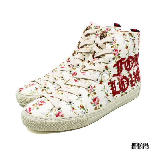 Gucci Canvas Romantic Print Major Blind For Love High Top