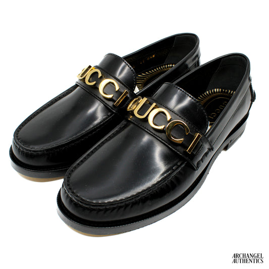 Gucci Cara Logo Snaffle Loafer Black