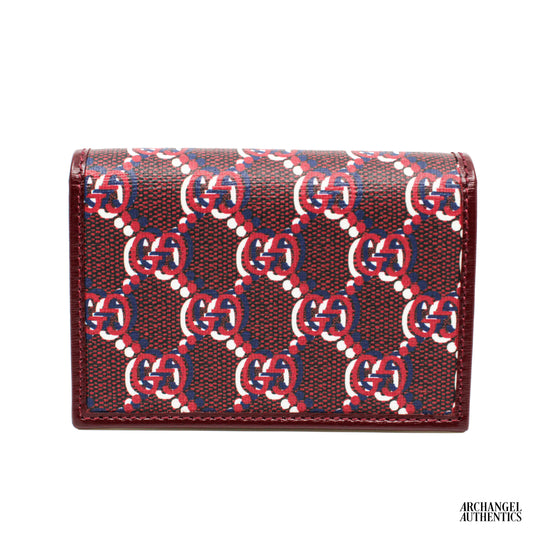 Gucci Card Case Wallet GG Shadow Print Dark Red | 795044 FADM0 6242