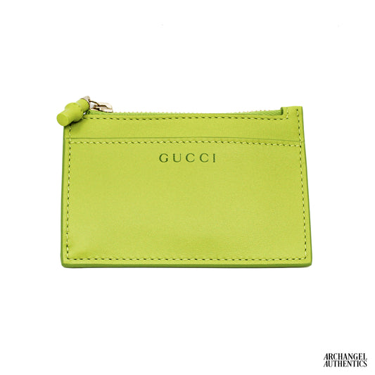 Gucci Card Case with Bamboo Zipper Green | 828174 AAE4B 3520