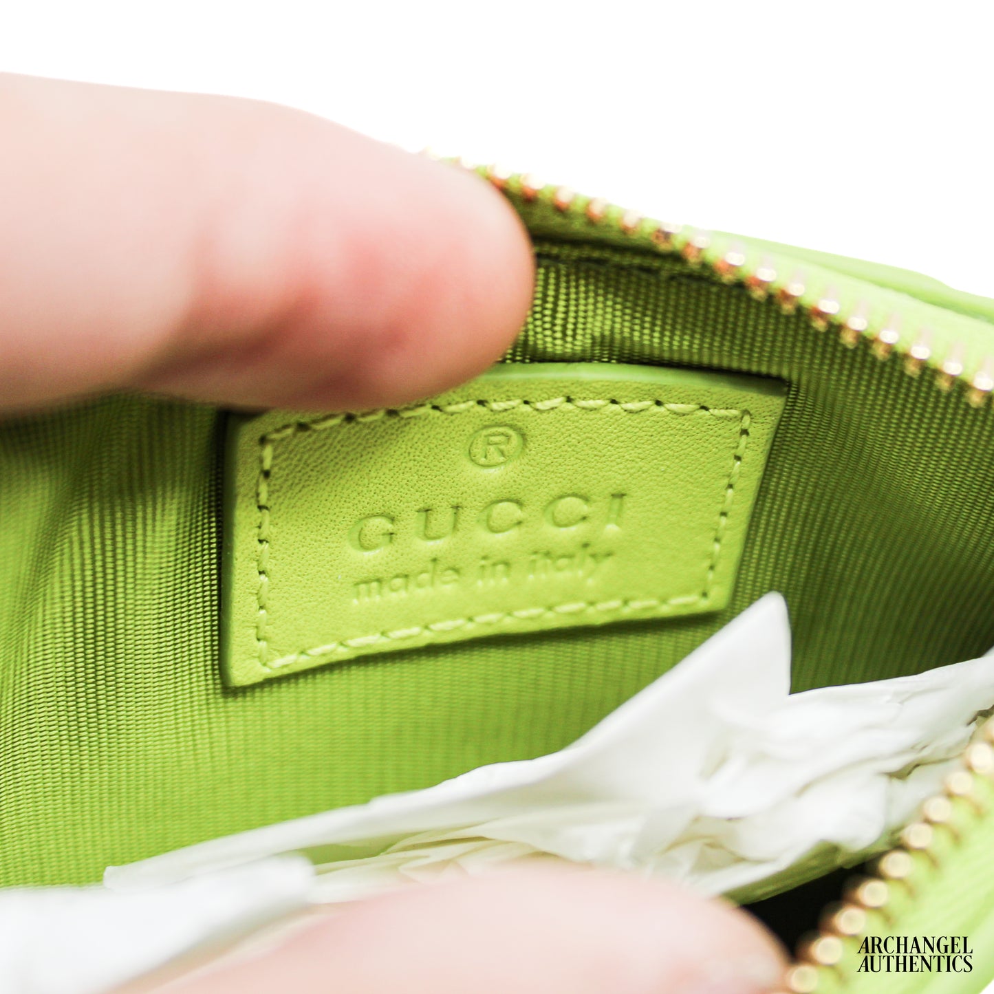 Gucci Card Case with Bamboo Zipper Green | 828174 AAE4B 3520