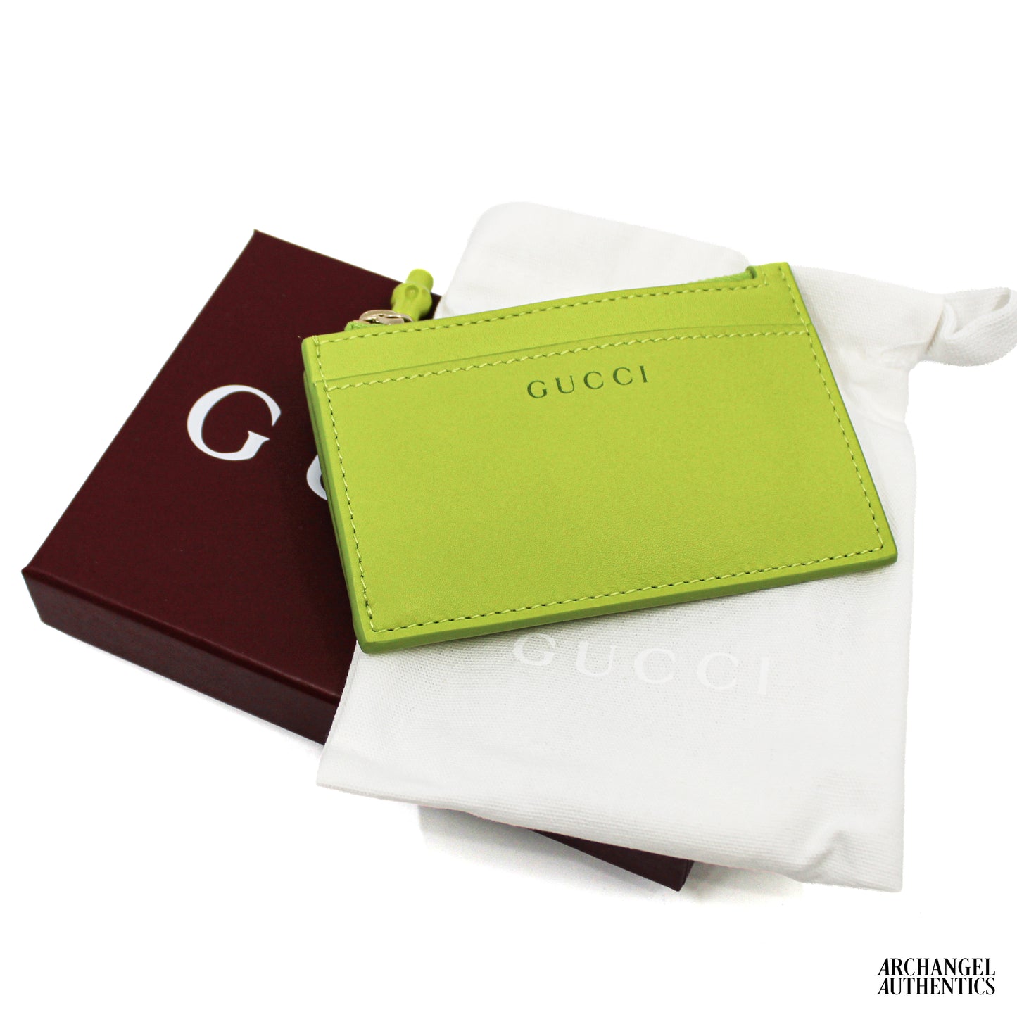 Gucci Card Case with Bamboo Zipper Green | 828174 AAE4B 3520