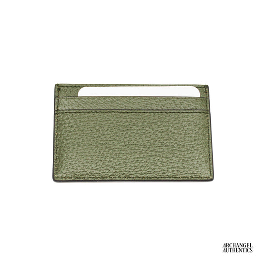 Gucci Card Holder Green Leather Marmont GG Logo | 657588 DJ20F 3352
