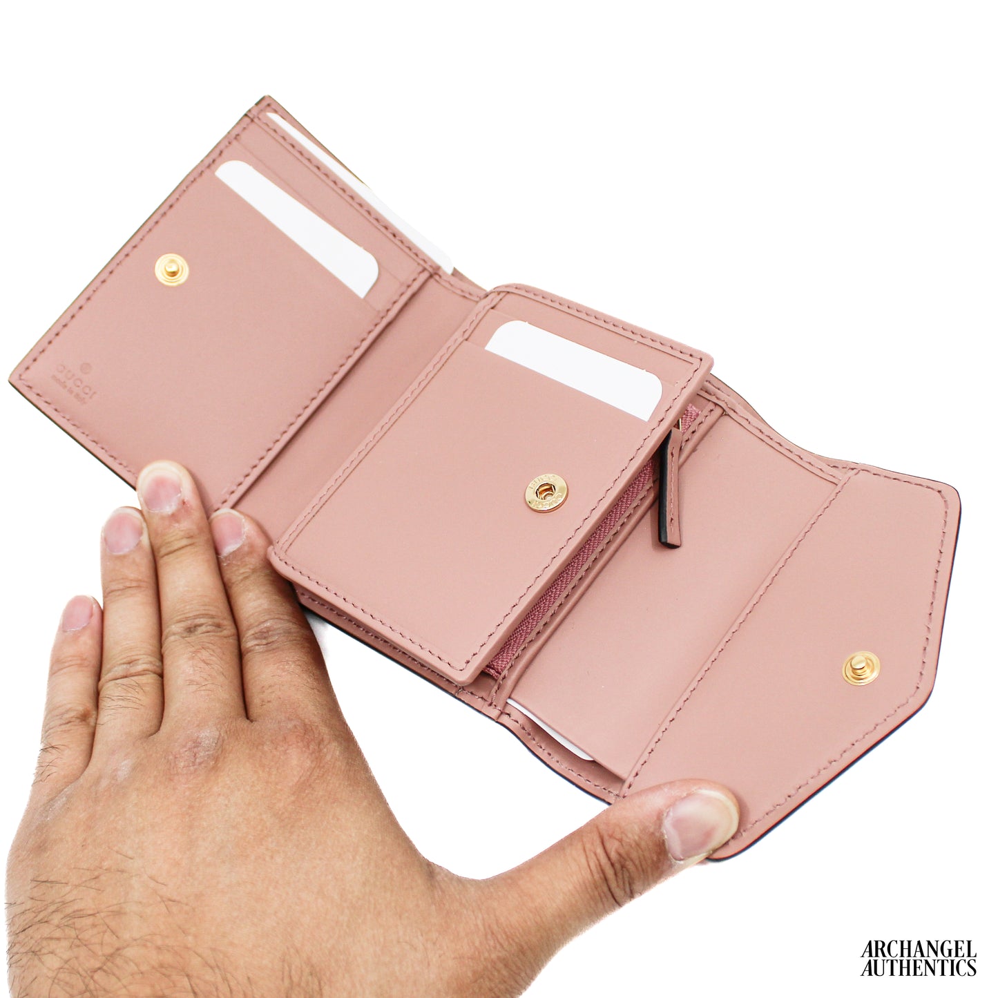 Gucci Continental Medium Tri-Fold Wallet Rose | 772793 AAC1Q 5820