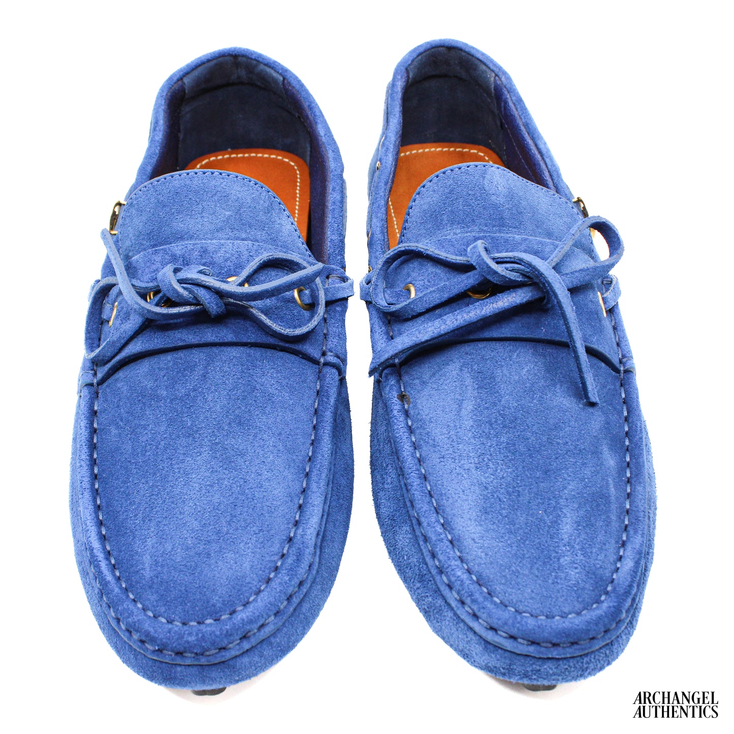 Gucci Driver Interlocking G Supersofty Mocassin Suede Royale Blue