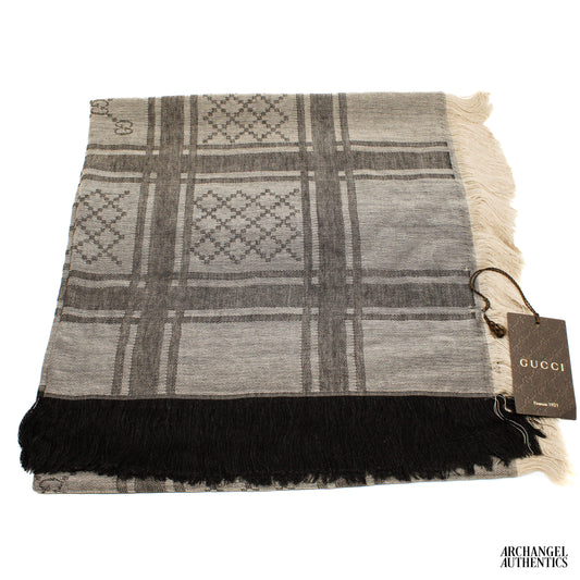 Gucci GG Diamante Brown Scarf
