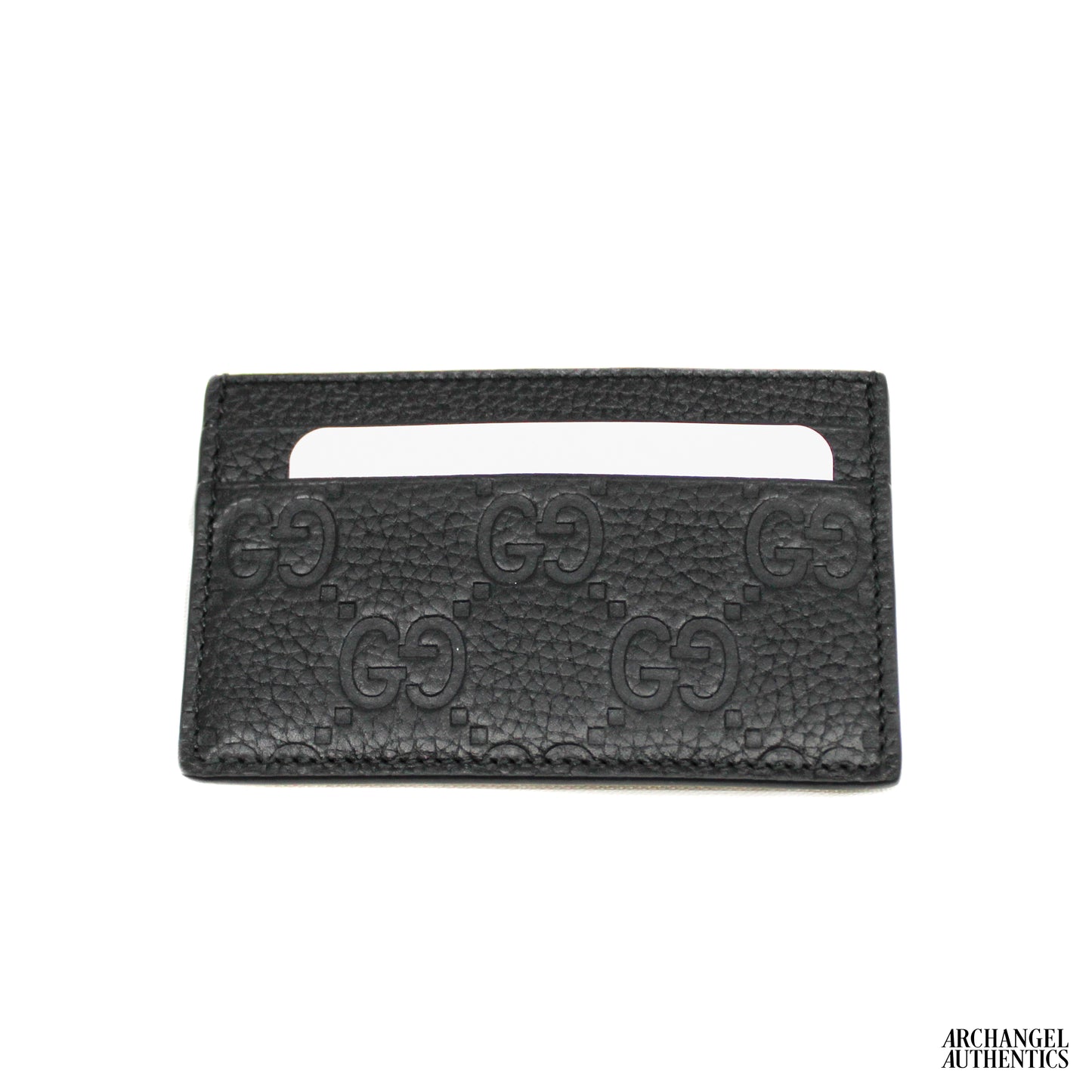 Gucci GG Embossed Leather Card Case Black | 835151 AAE51 1000 | Retail: Est $350+