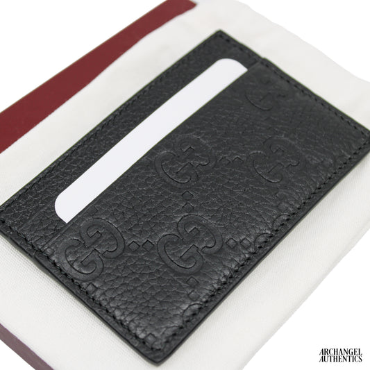 Gucci GG Embossed Leather Card Case Black | 835151 AAE51 1000 | Retail: Est $350+