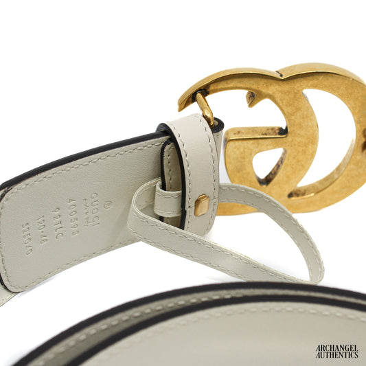 Gucci GG Marmont G Print Wide Belt Gold | 400593 92TLC 9761